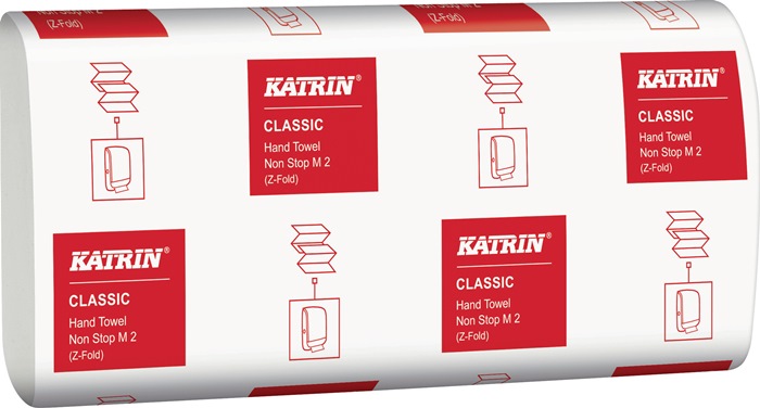 Falthandtuch Katrin Classic M 2 2-lagig weiß L203mm xB240mm ca.4000 Tücher/KT