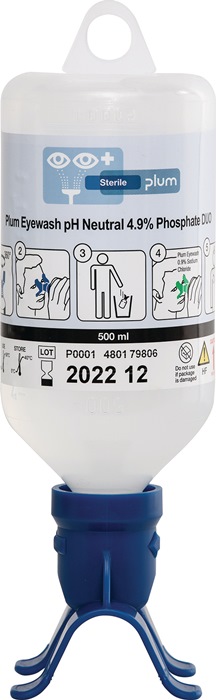Augenspülflasche DUO pH Neutral 0,5l DIN EN15154-4 PLUM